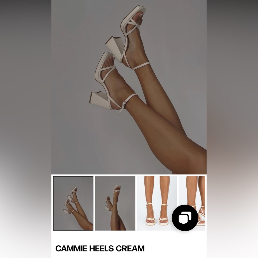NEW WITH BOX Princess Polly Cammie Heels - Cream